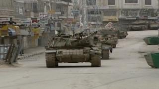Operation Defensive Shield: Israeli tanks in Ramallah
