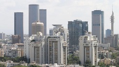 Tel Aviv skyline as seen from “Palestine” (Credit: Tamir Orbaum) 